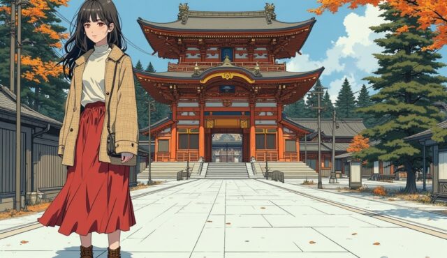 参照画像なしのプロンプトのみでAI生成した日光東照宮・陽明門のイラスト